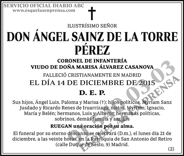 Ángel Sainz de la Torre Pérez